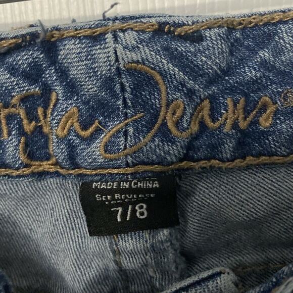 Ariya Jeans Womens 7/8 Distressed Bootcut - Picture 2 of 8